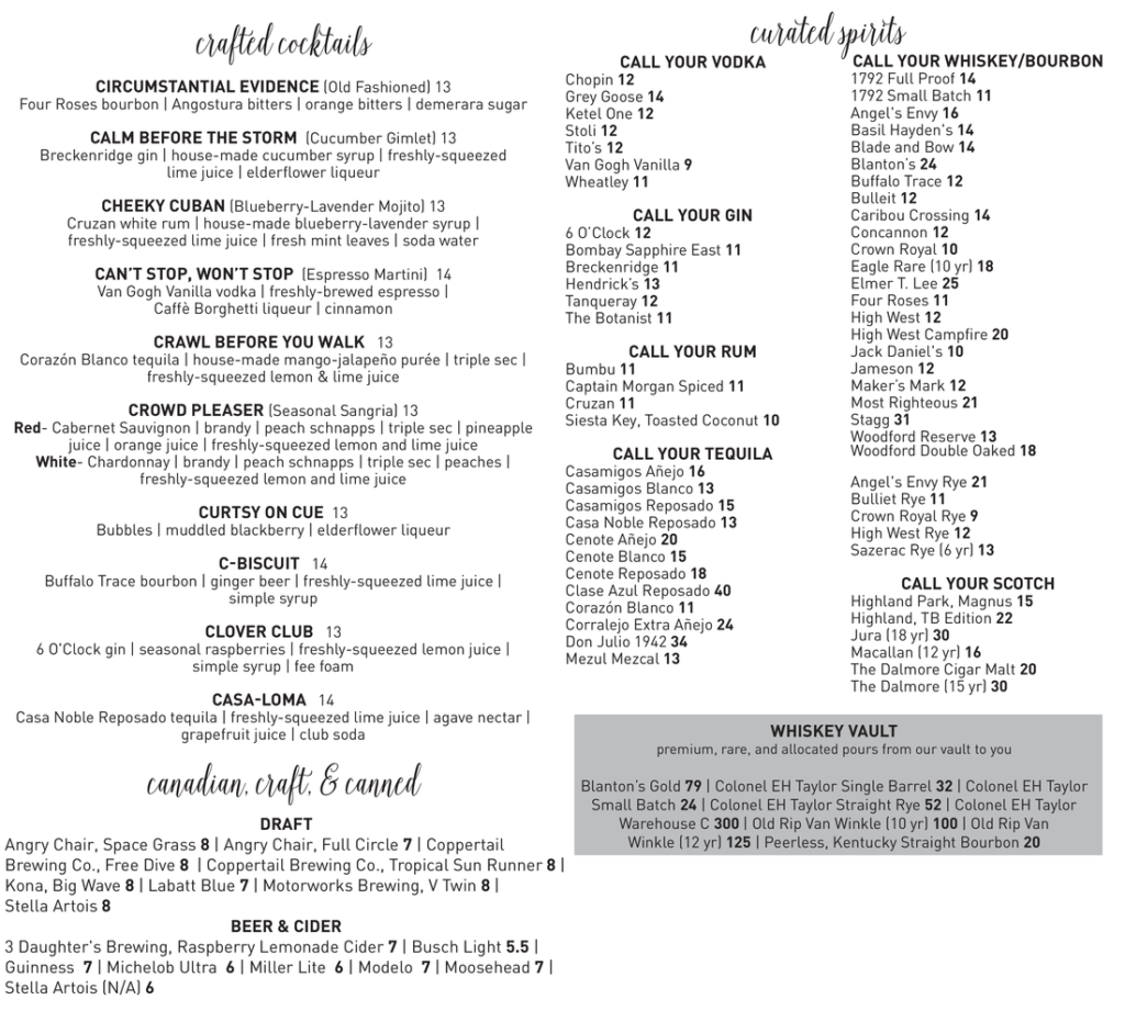 Menu – The C House